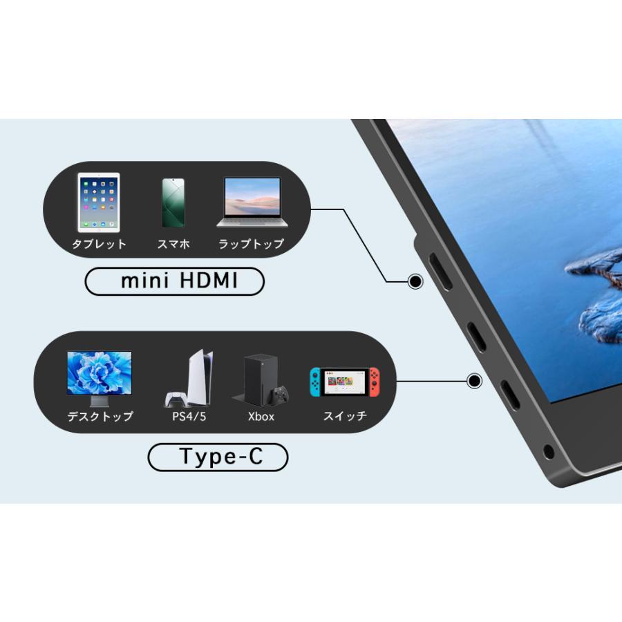 2024新型 モバイルモニター 15.6インチ ポータブルモニター モバイルディスプレイ 1080p FHD 高速応答60Hz ゲームモニター 持ち運び Type-C HDMI スピーカー内蔵｜accessone｜10