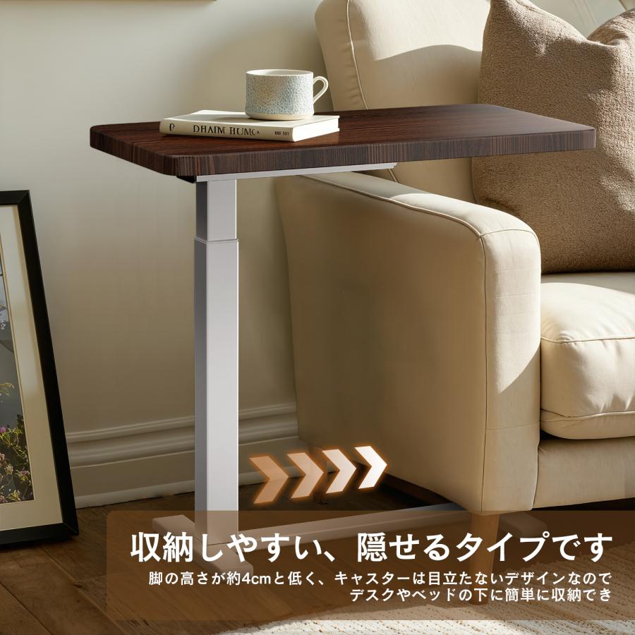 マルチテーブル 64cm〜102cm高さ調整 テーブル 幅68cm キャスター付き ベッドテーブル ベッドサイド 送料無料 サイドテーブル 机 パソコンデスク ソファテーブル | ブランド登録なし | 07