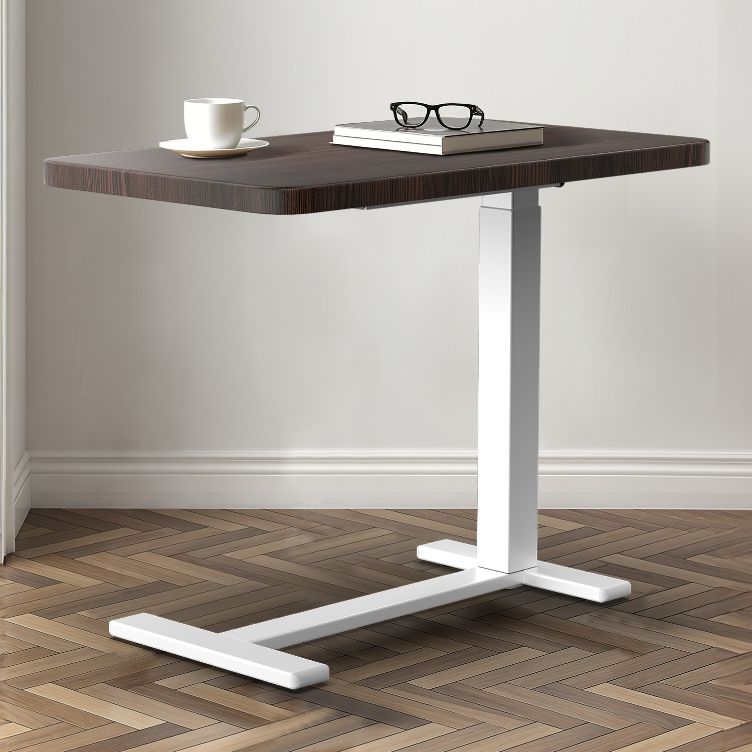 マルチテーブル 64cm〜102cm高さ調整 テーブル 幅68cm キャスター付き ベッドテーブル ベッドサイド 送料無料 サイドテーブル 机 パソコンデスク ソファテーブル | ブランド登録なし | 01