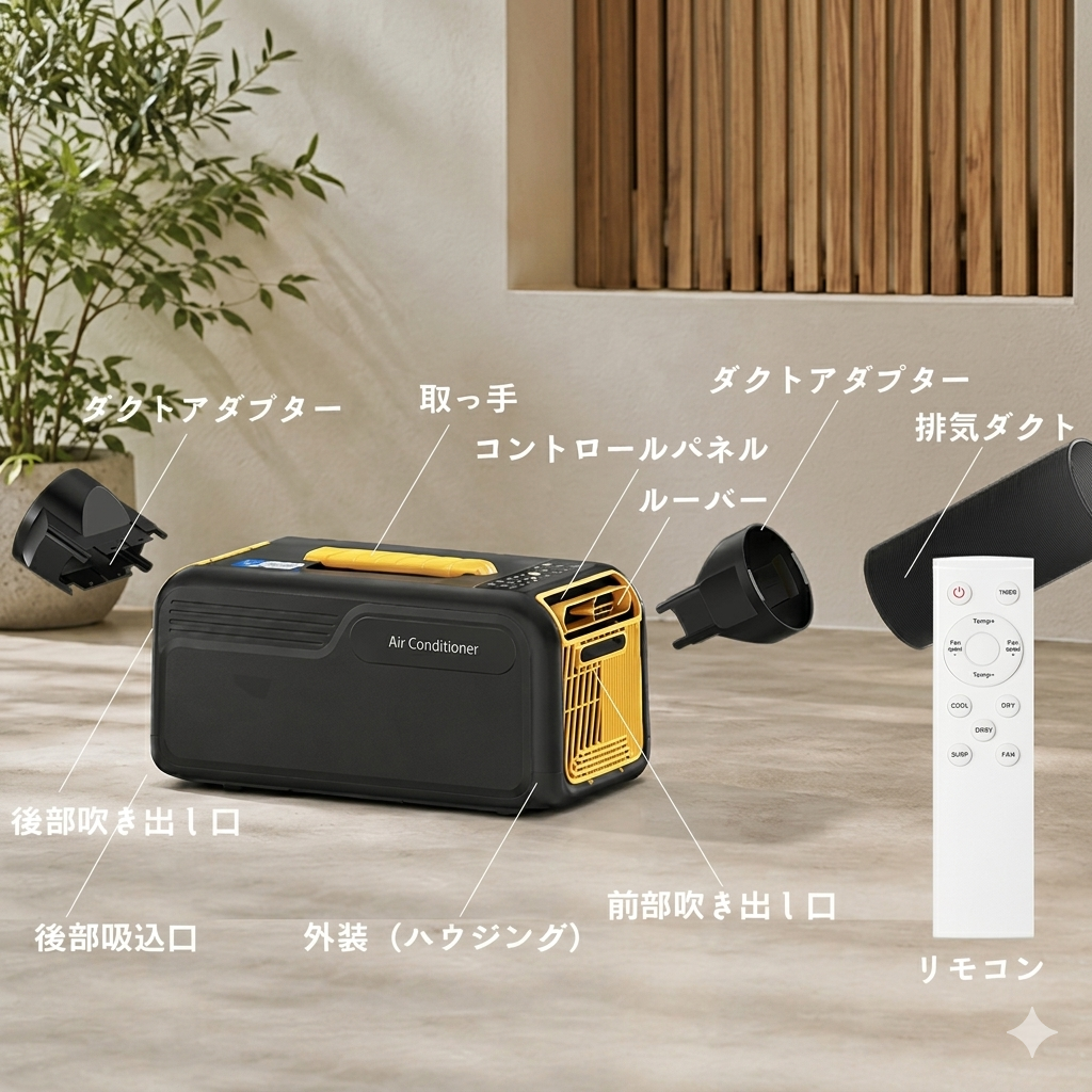 ポータブルエアコン コンパクトエアコン ウインドエアコン 冷房 暖房