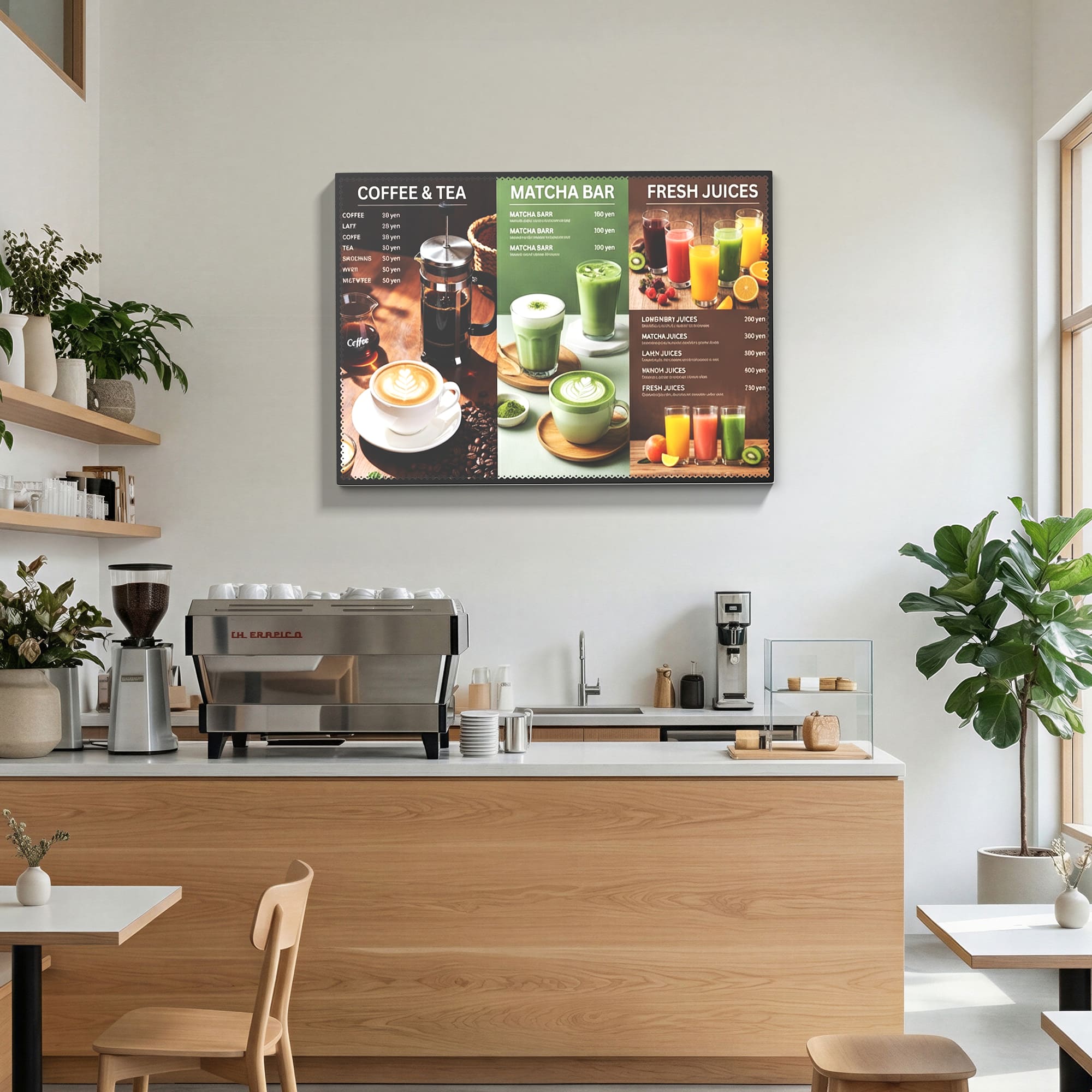 LED看板 壁掛け A1 ポスターフレーム ガラスパネル 光る 飲食店 看板 ライトパネル メニュー 店舗用 爆買 | VETESA | 06