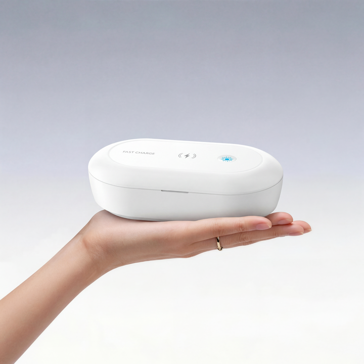 除菌ケース UV 紫外線 99.9% オゾン ウイルス対策 消毒 2WAY ワイヤレス充電器 10W アロマ対応 スマホ 時計 鍵 眼鏡 アクセサリー PSE認証済み 爆買 | ブランド登録なし | 02