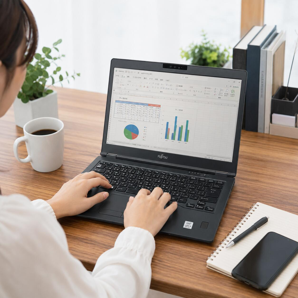 ノートパソコン Windows11 Office搭載 第10世代 Core i5 14型 メモリ8GB SSD256GB/512GB  富士通 U7410/D 初期設定済 WEBカメラ 中古 パソコン 爆買 | LIFEBOOK U | 02