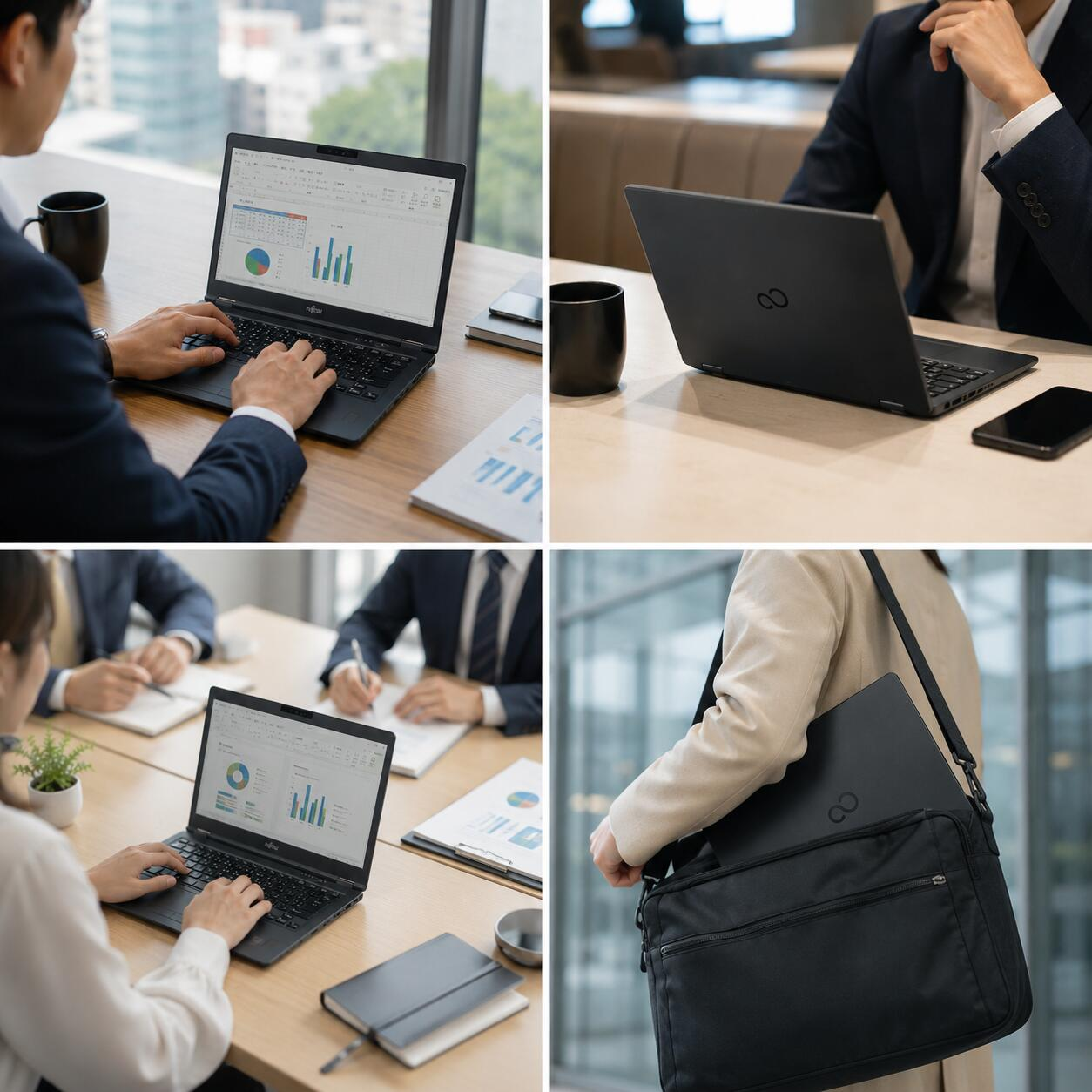 ノートパソコン Windows11 Office搭載 第10世代 Core i5 14型 メモリ8GB SSD256GB/512GB  富士通 U7410/D 初期設定済 WEBカメラ 中古 パソコン 爆買 | LIFEBOOK U | 04