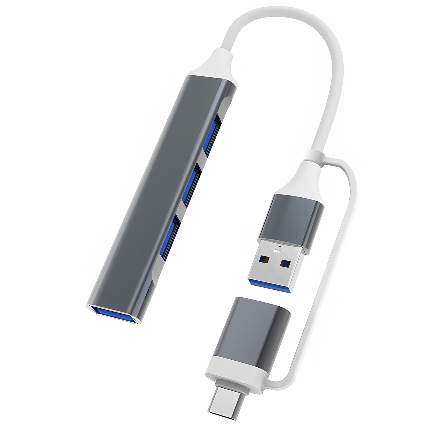 USB ハブ USB3.0 切替器　4ポート バスパワー コンパクト 高速データ転送 5Gbps 8cm ケーブル USB Type C MacBook iPad Pro Surface PS5対応4個セット｜accessone｜04