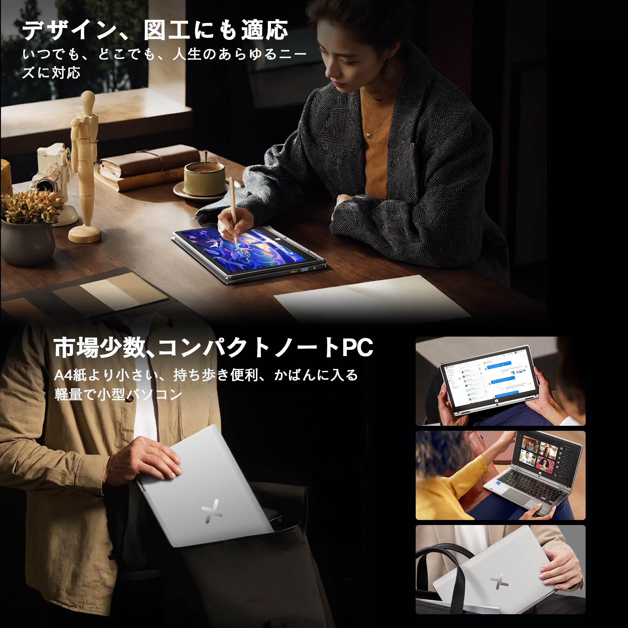 VETESA タブレット 本体 タッチパネル 12インチ メモリ8GB SSD最大