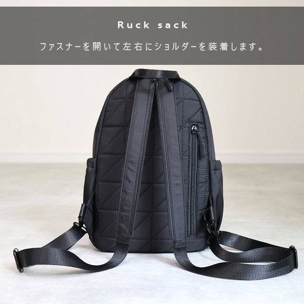 動画あり】ナイロン ショルダーバッグ リュック 2way 軽量 斜めがけ
