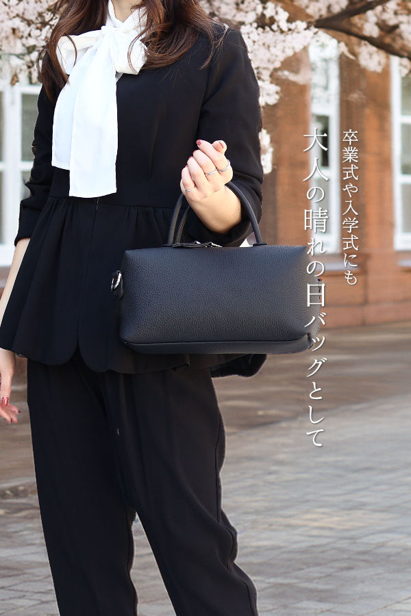 本革 ボストンバッグ 横長 ショルダーバッグ レディース 2way 斜めがけ