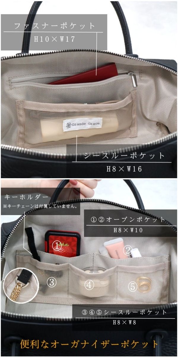 本革 ボストンバッグ 横長 ショルダーバッグ レディース 2way 斜めがけ