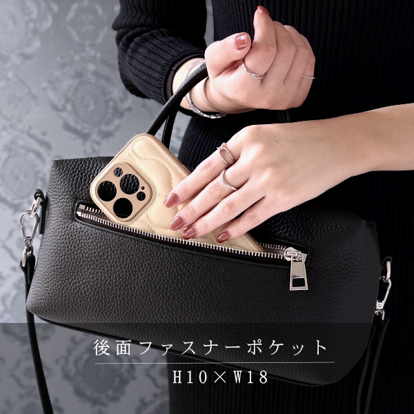 本革 ボストンバッグ 横長 ショルダーバッグ レディース 2way 斜めがけ