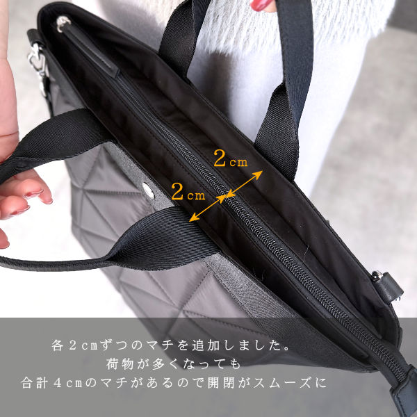 トートバッグ レディース 軽量 大人 舟形 ナイロン ファスナー 斜
