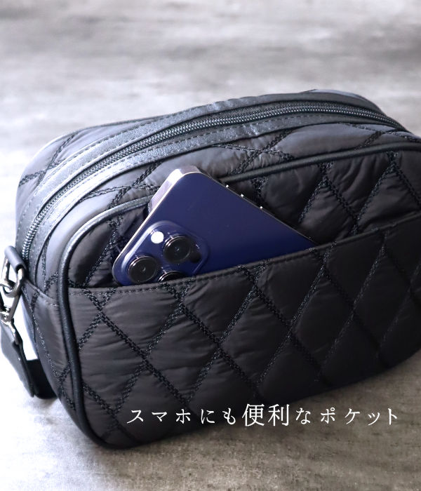 ポシェット レディース ショルダー 斜めがけ 軽量 ボディバッグ カメラバッグ  クロスボディー きれいめ キルティング 大人 |  | 11