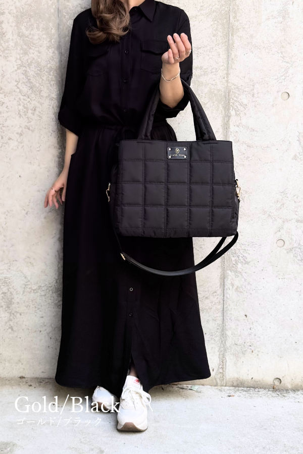 Newカラー追加】高密度Ver. ナイロン キルティング バッグ トート