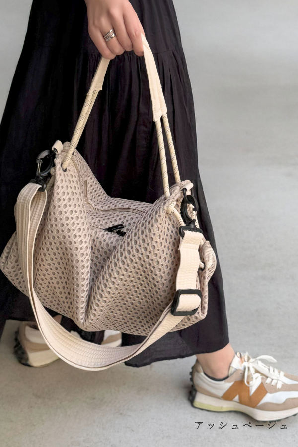 ショルダー レディース 斜め掛け 軽量 2way メッシュ生地 ワン