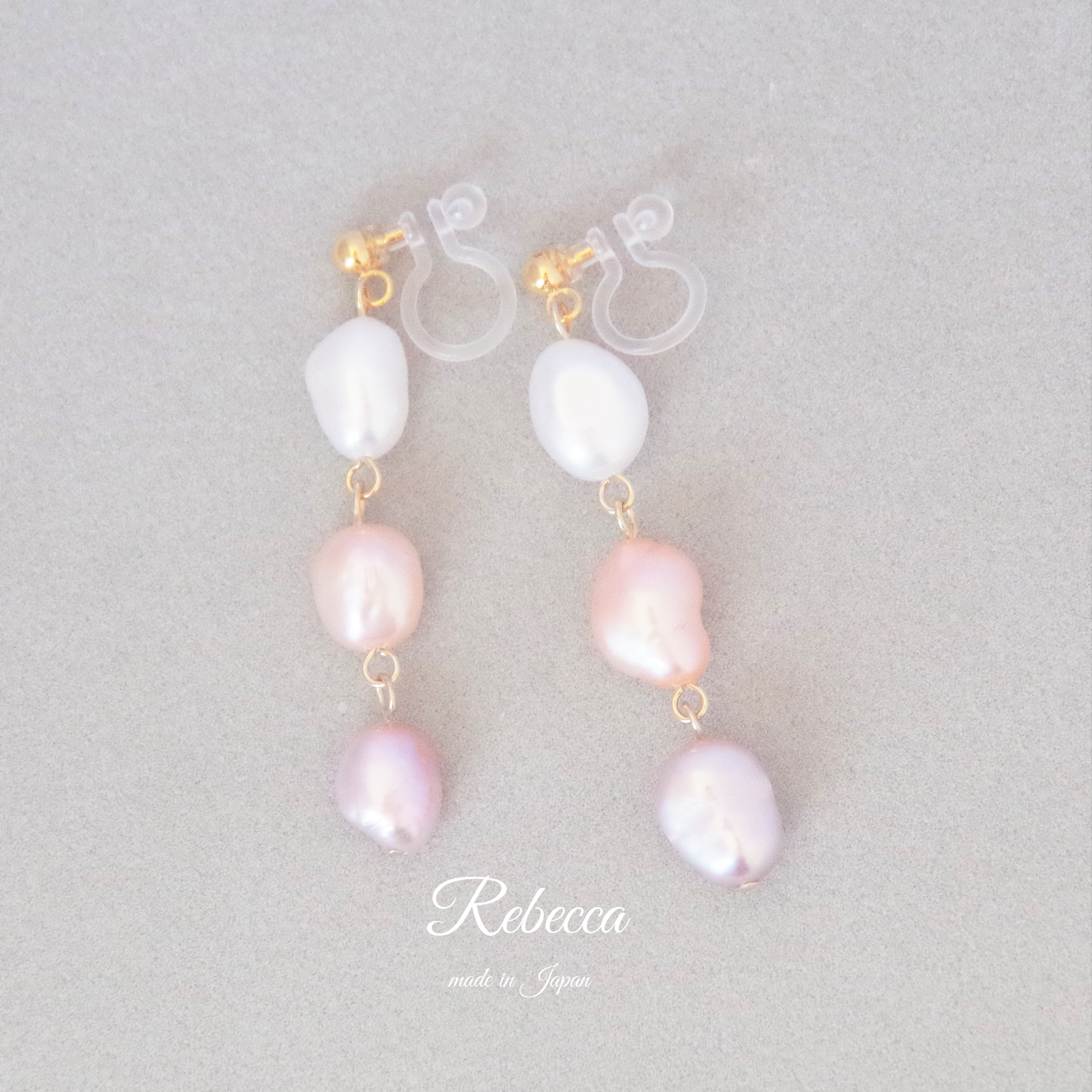 イヤリング 淡水パール ピンク 日本製 30代 40代 50代 : Accessory