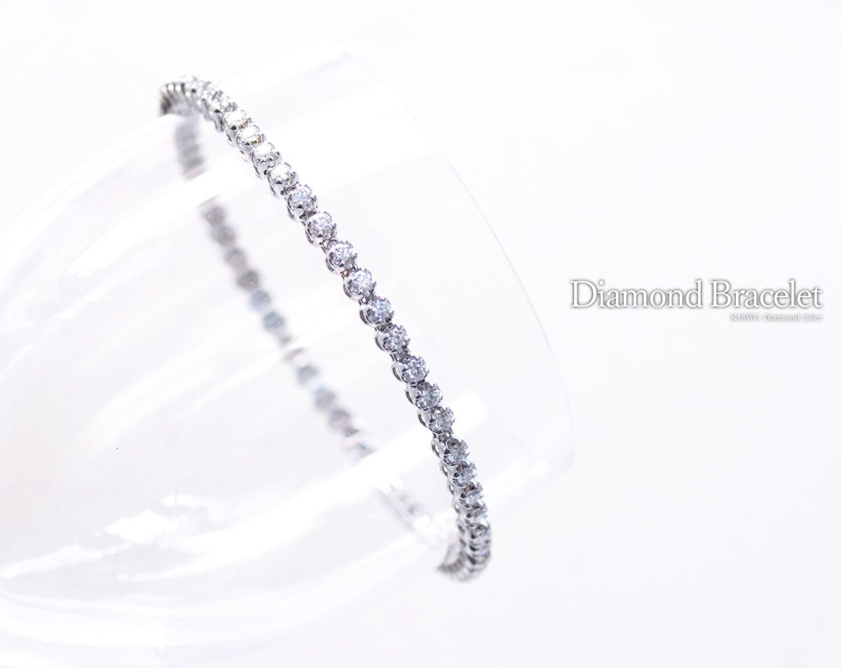 ブレスレット メンズ K18WG 18金 ホワイトゴールド ダイヤモンド 2