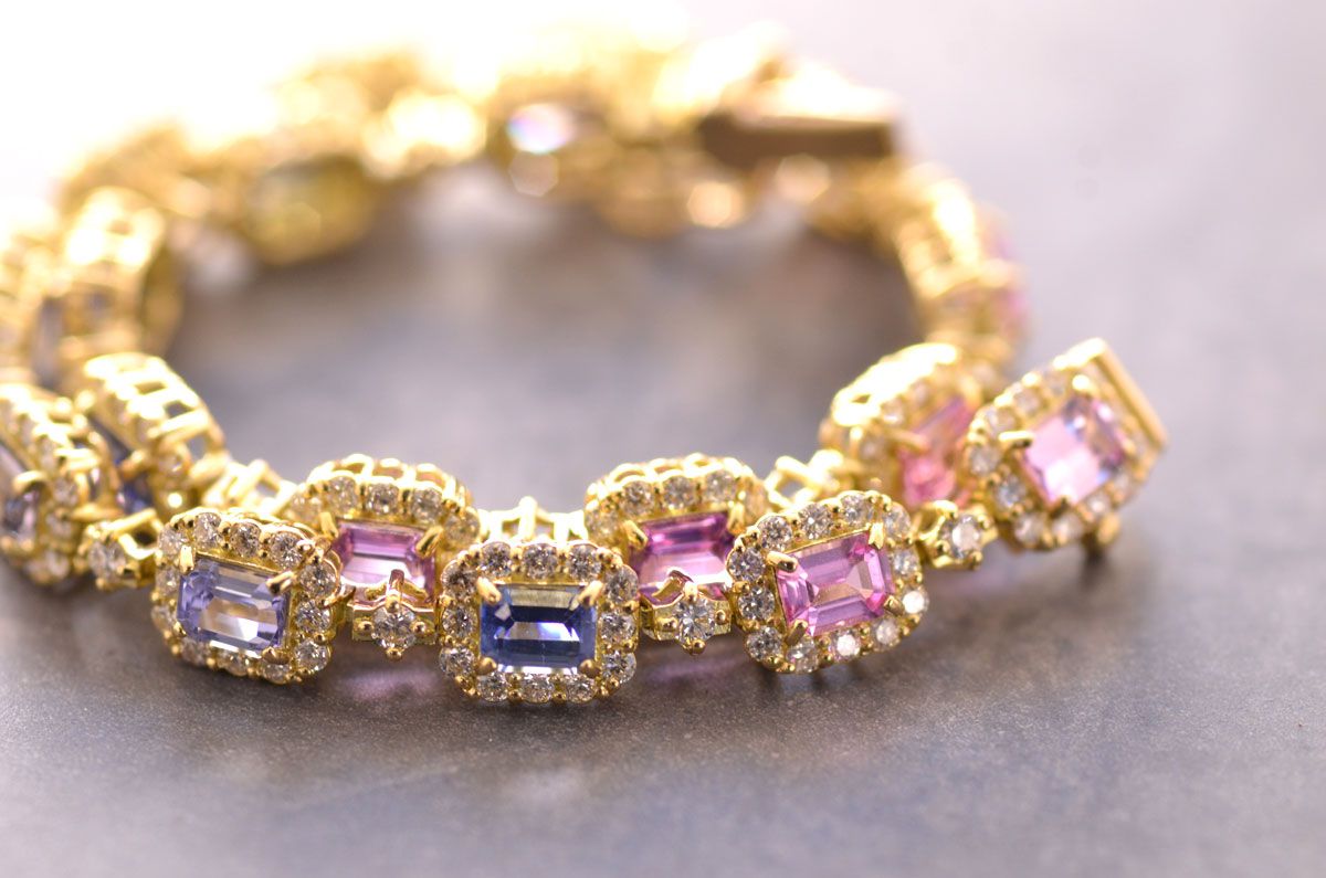 BF限定クーポン】ブレスレット メンズ K18 18金 18k エメラルドカット