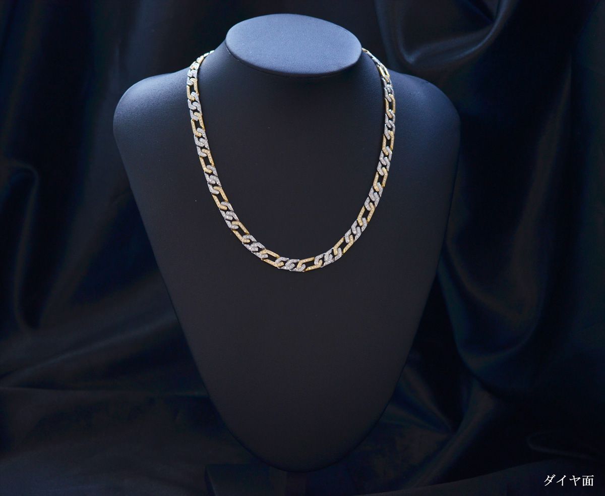 喜平 ネックレス 18金 K18 Pt900 ダイヤモンド 2.6ct 45cm イエロー