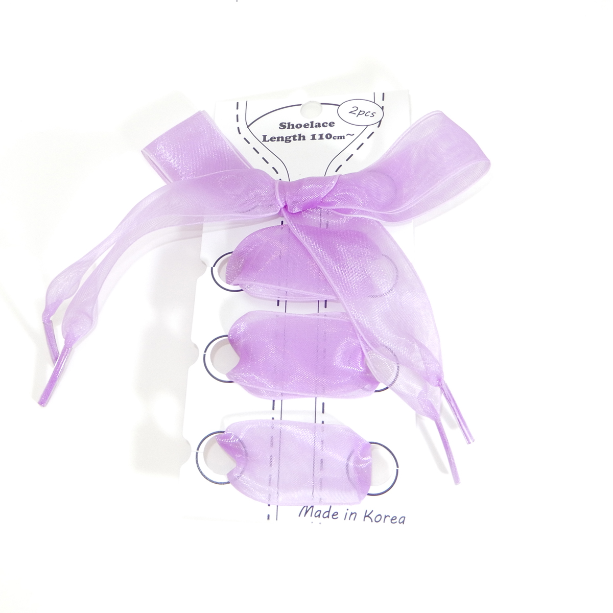 レディース スニーカー 靴ひも 靴紐 シューレース オーガンジー 幅広