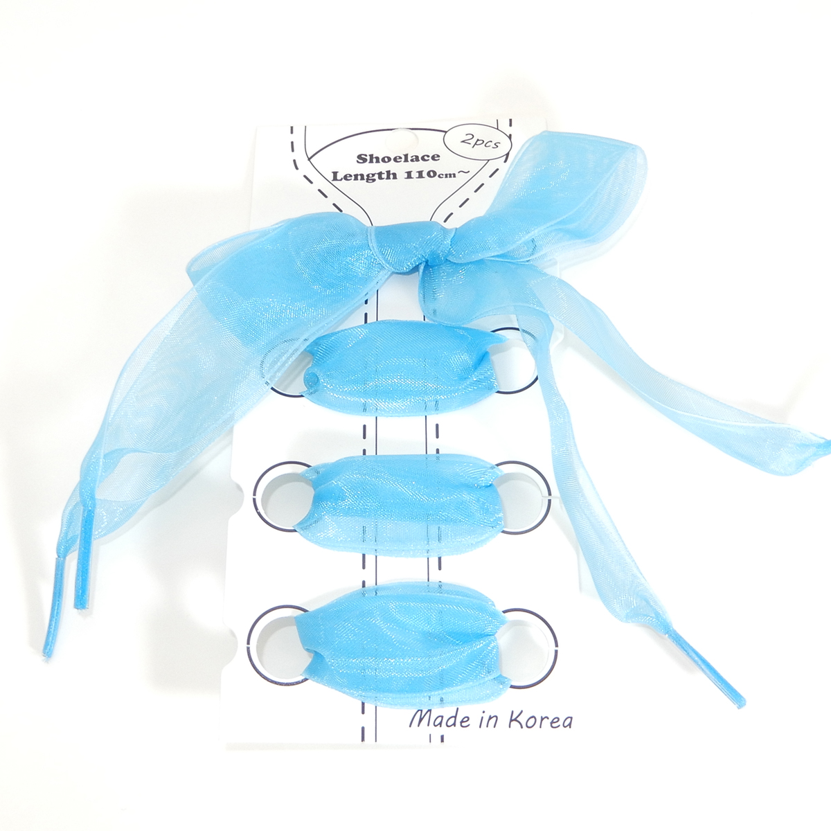 レディース スニーカー 靴ひも 靴紐 シューレース オーガンジー 幅広