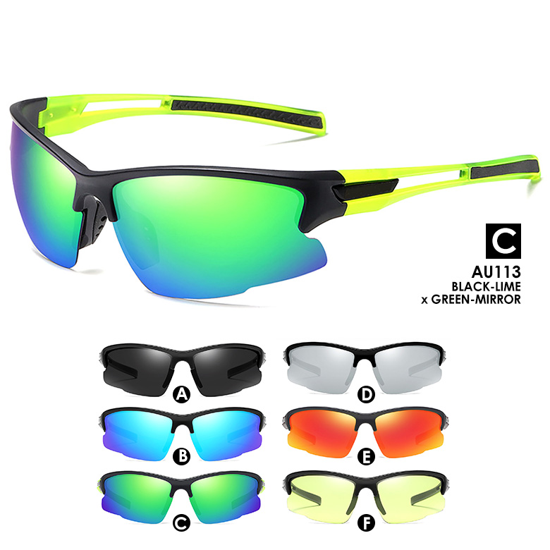 偏光 スポーツ サングラス U113 調光タイプ(F)もあり メンズ 釣り 運転