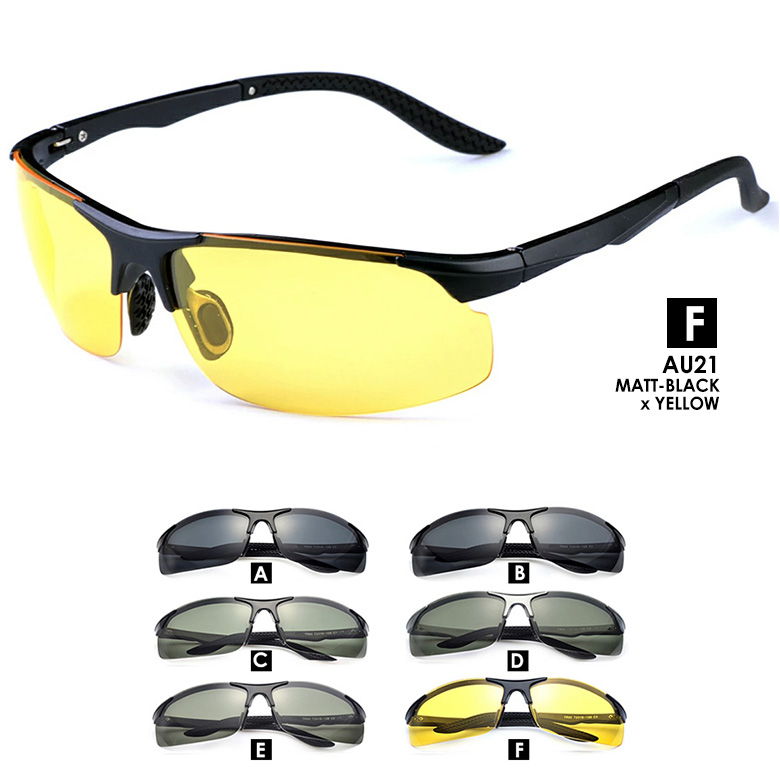限定格安！！！スポーツサングラス オレンジ/イエロー スポーツサングラス 偏光レンズ | UVカット | 大きいレンズ - GORIX