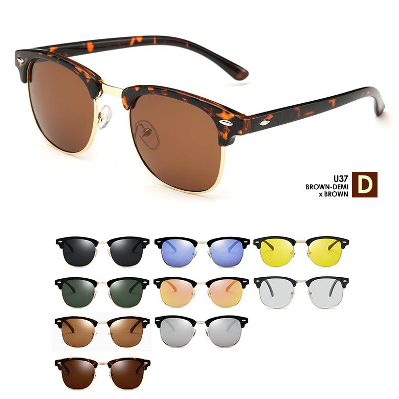 偏光 サングラス U37 サーモント ブロー タイプ ミラー 調光(ライト