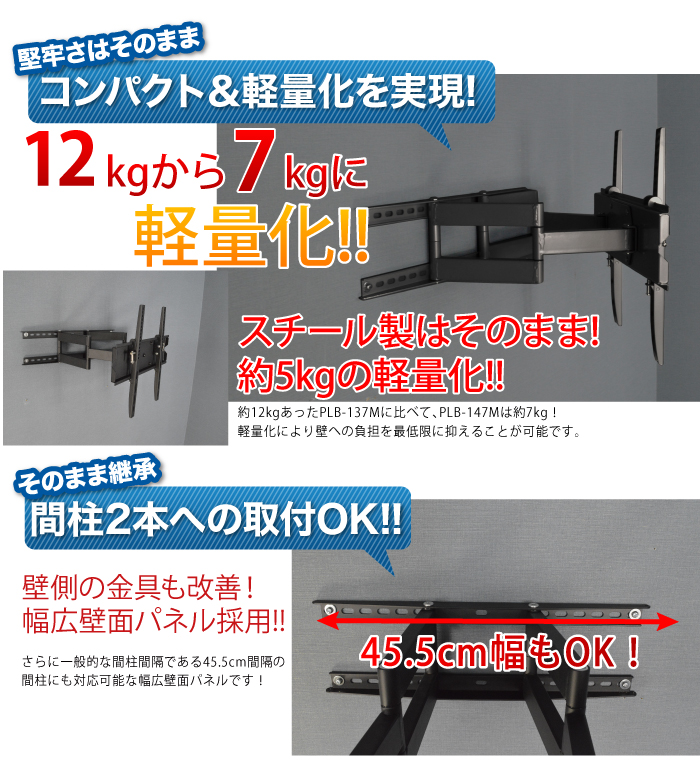 取り付け後の水平修正が可能です！