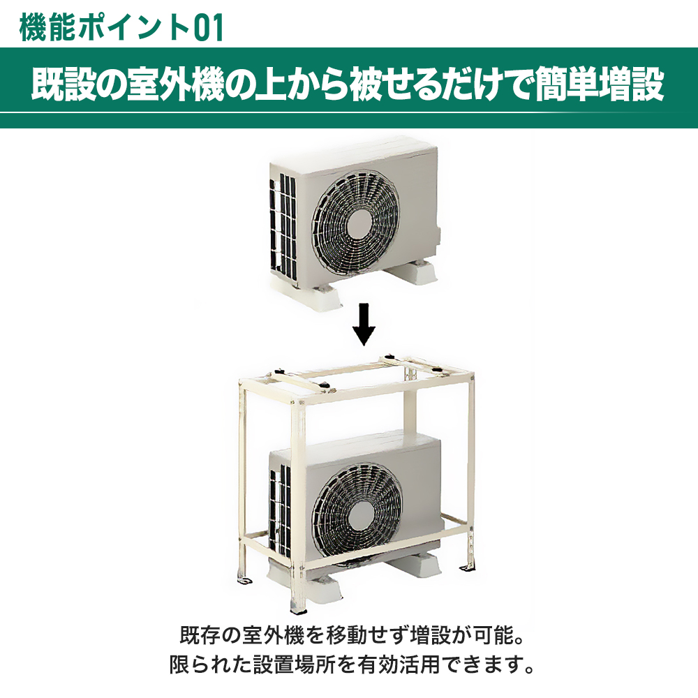 平地高置・増設用エアコン室外機架台 塗装仕上げ ルームエアコン B-HTF 