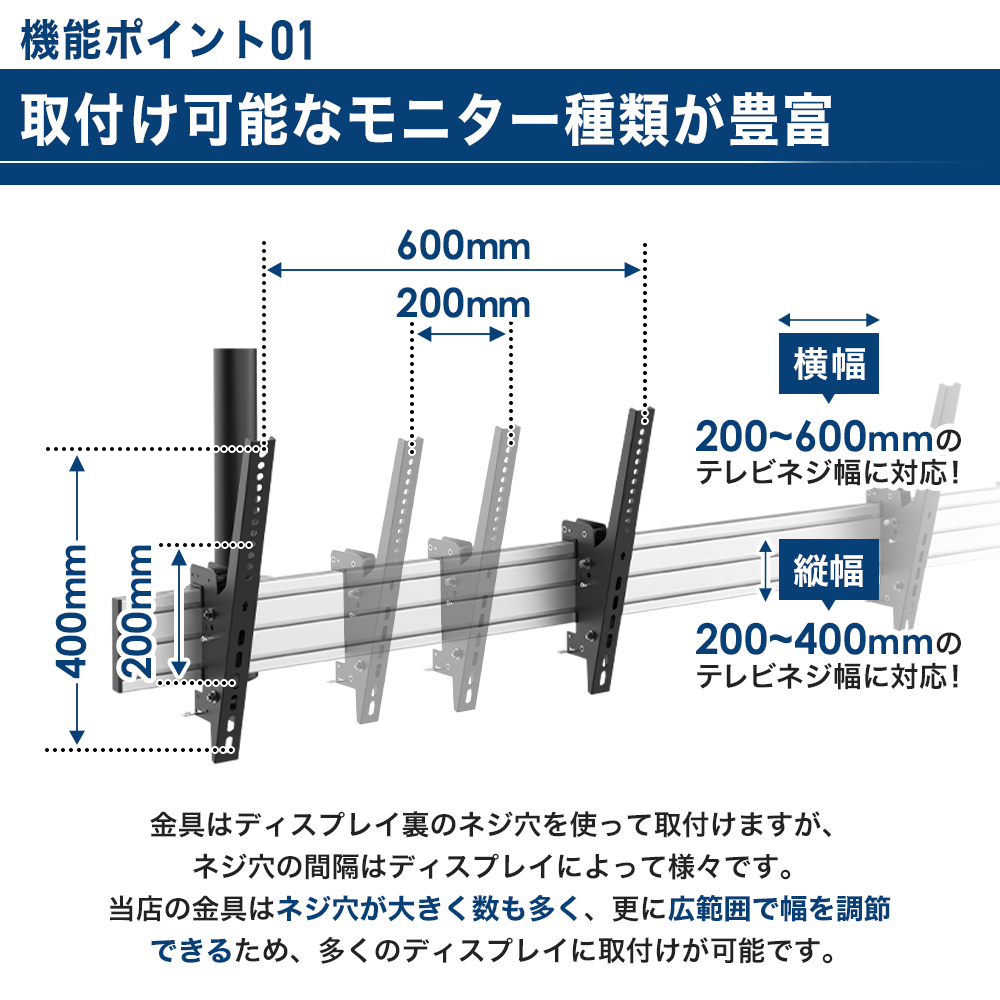 エース・オブ・パーツ ディスプレイ 天吊り サイネージ マルチ 送料