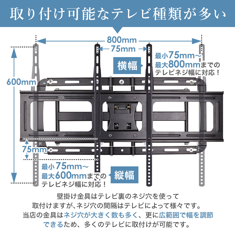 エース・オブ・パーツ 壁掛けテレビ 金具 tv モニター アーム 式 液晶