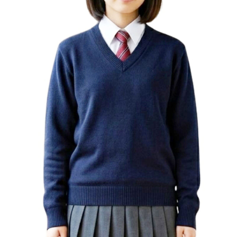 Vネック セーター 中厚 キッズ 子供 男女兼用 スクール 女の子 男の子 長袖 フォーマル ベーシック 100 110 120 130 140 150 160 165 170cm 幼稚園 小学校 爆買 |  | 02