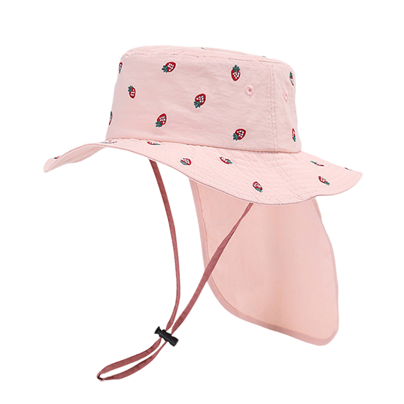 キッズ 帽子 女の子 男の子 日よけ たれ付き 紐付き 紐 UV ハット 撥水 可愛い おしゃれ 紫外線 カット アウトドア 水着 プール 50cm 52cm 幼稚園 小学生 爆買 |  | 02