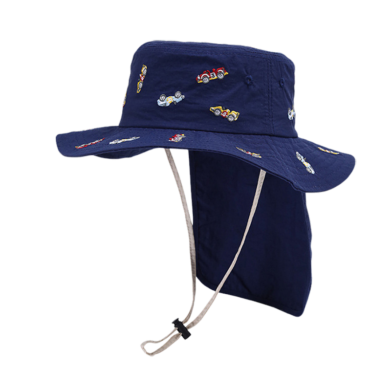 キッズ 帽子 女の子 男の子 日よけ たれ付き 紐付き 紐 UV ハット 撥水 可愛い おしゃれ 紫外線 カット アウトドア 水着 プール 50cm 52cm 幼稚園 小学生 爆買 |  | 06