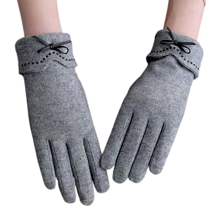 レディース 手袋 裏起毛 スマホ対応 防寒 暖かい リボン 細見え かわいい おしゃれ シンプル デザイン 冬用 通勤 通学 秋冬 ギフト 黒 保温 寒さ対策 普段使い |  | 03