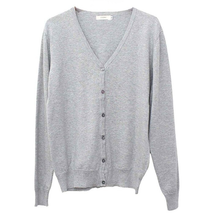 ラウンド カーディガン 綿100％  Vネック Uネック 無地  ニット カーデ レディース コットン 長袖 羽織り 大きいサイズ オールシーズン オフィス 爆買 |  | 04