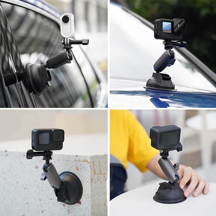 (未使用･未開封品)車載カメラホルダー サクションカップブラケット 吸盤 固定マウント アクション/スポーツ/モーションカメラスタンド ドライブレコーダー フレキ Amazon | VSuRing 車載ホルダー 吸盤 ベース ドライブレコーダー