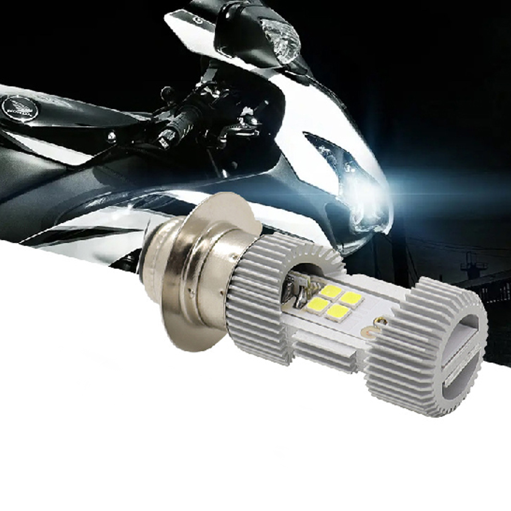 【最安値】 ホンダ NS-1 切替 Hi/Lo ヘッドライト バルブ LED PH7 バイク パーツ
