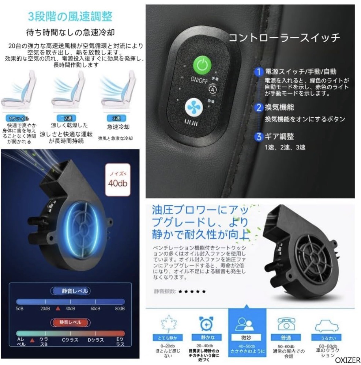 ホンダ（HONDA） NSX NA2/NA1/NA2 車用 シートクーラー 16ファン 送風