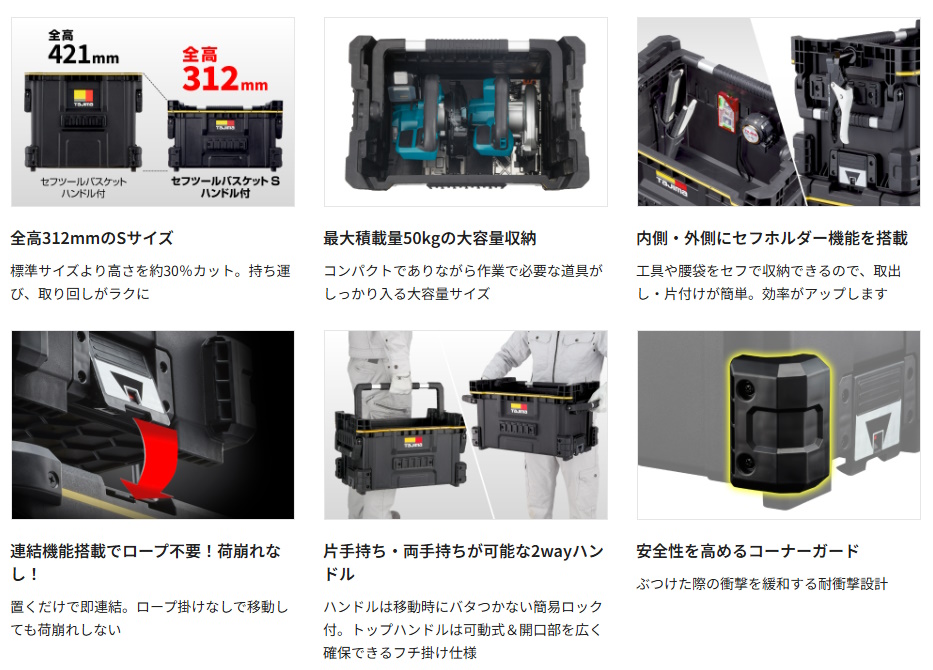 Tajima（タジマ） セフツールバスケットS ハンドル付 TB-TBSKSH 工具