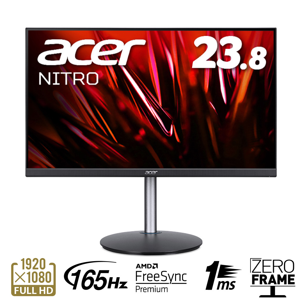 Acer公式 ゲーミングモニター Nitro XF243YPbmiiprx 23.8インチ フルHD 0.5ms 165Hz FreeSync  Premium VESAマウント対応 ピボット機能 メーカー3年保証