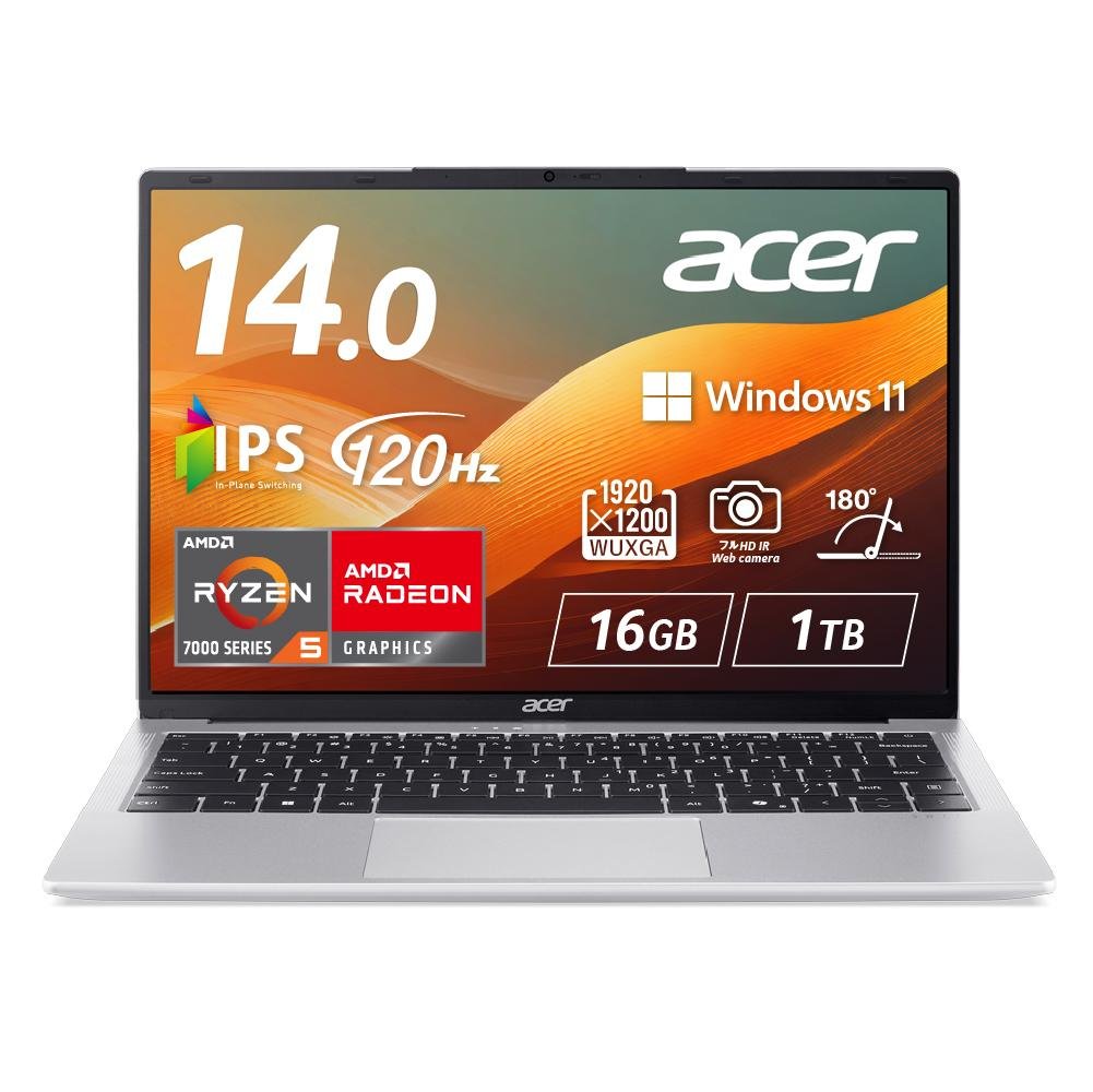 acer（エイサー） ノートパソコン Swift Lite 14 16GBメモリー SSD 14
