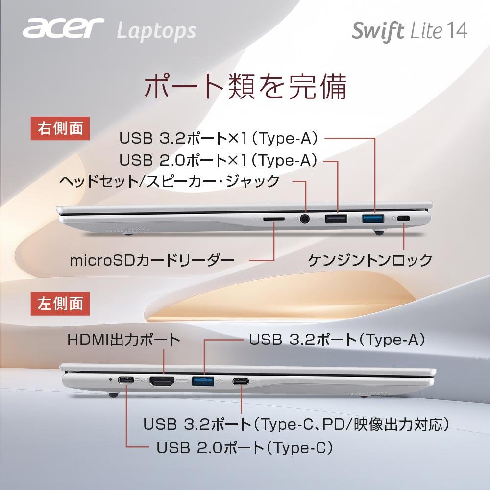 acer（エイサー） ノートパソコン Swift Lite 14 16GBメモリー SSD 14