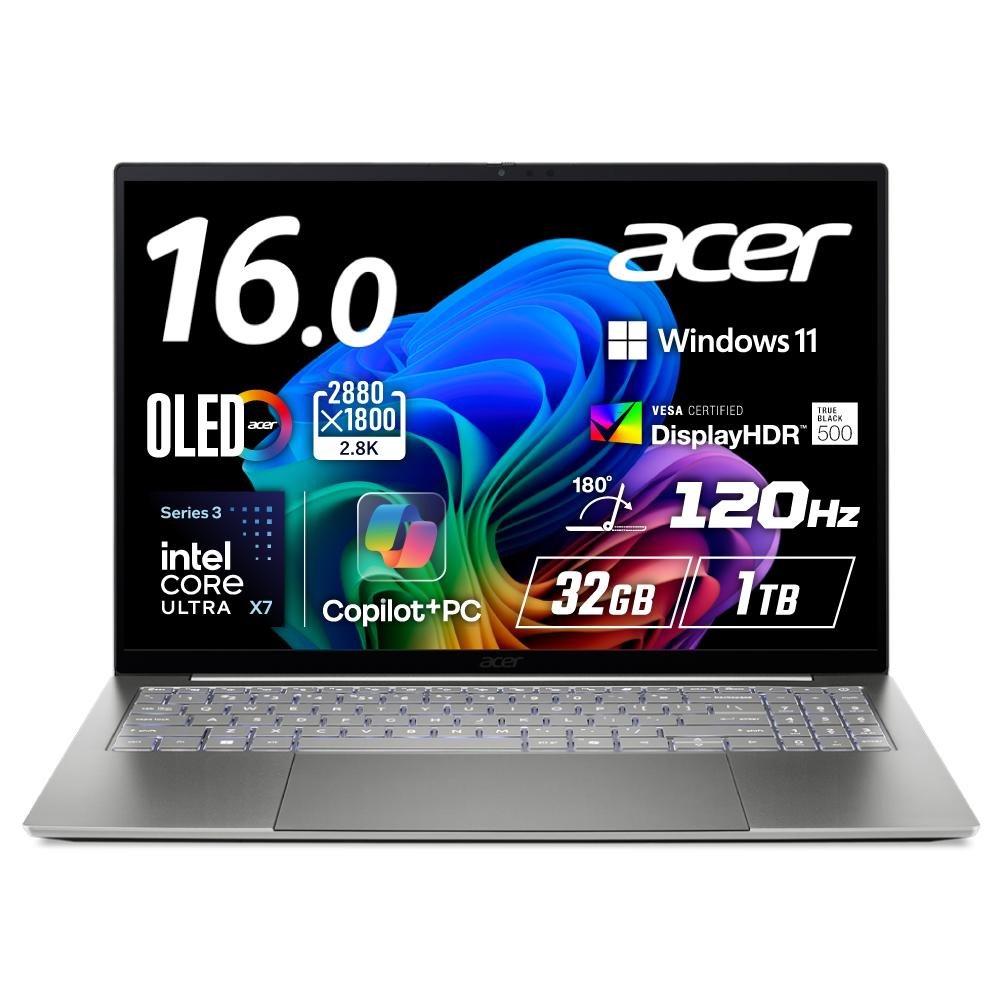 Acer ノートパソコン acer（エイサー） ノートパソコン Swift 16 AI インテル Core Ultra X7