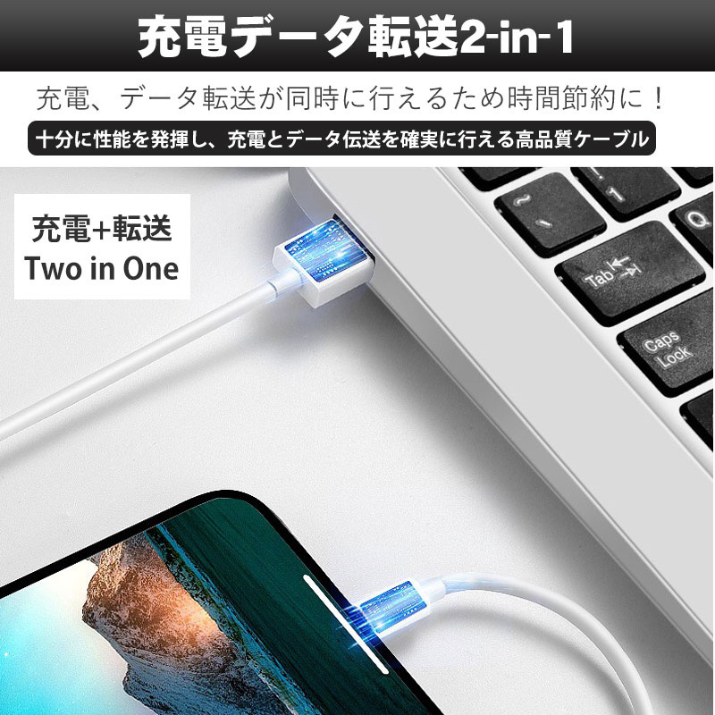 iPhone充電ケーブル Lightningケーブル Foxconn製 ライトニング 