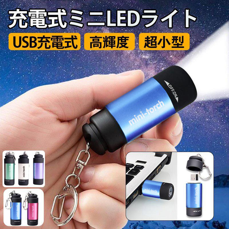 懐中電灯 ミニ懐中電灯 USB充電式ライト 小型 ミニ 軽量