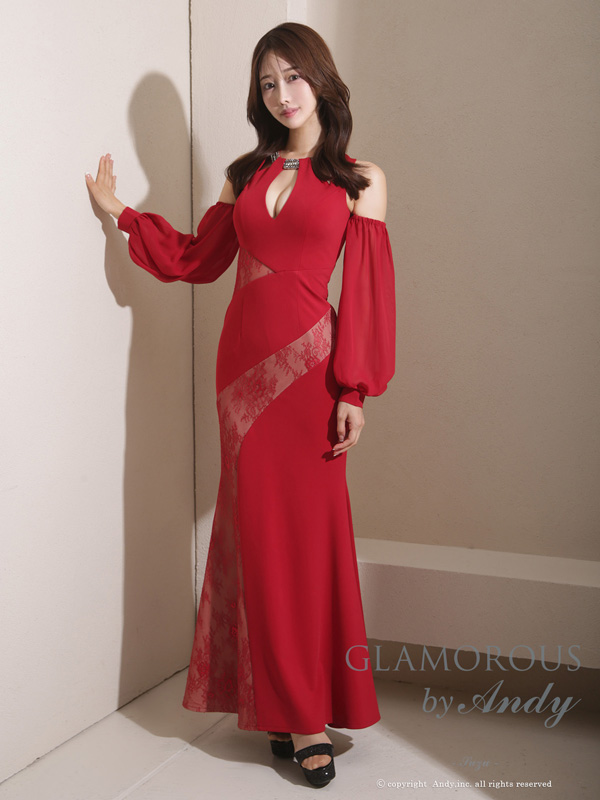 GLAMOROUS ドレス GMS-V876 ワンピース ロングドレス Andyドレス グラマラスドレス クラブ キャバ ドレス パーティードレス |  | 01