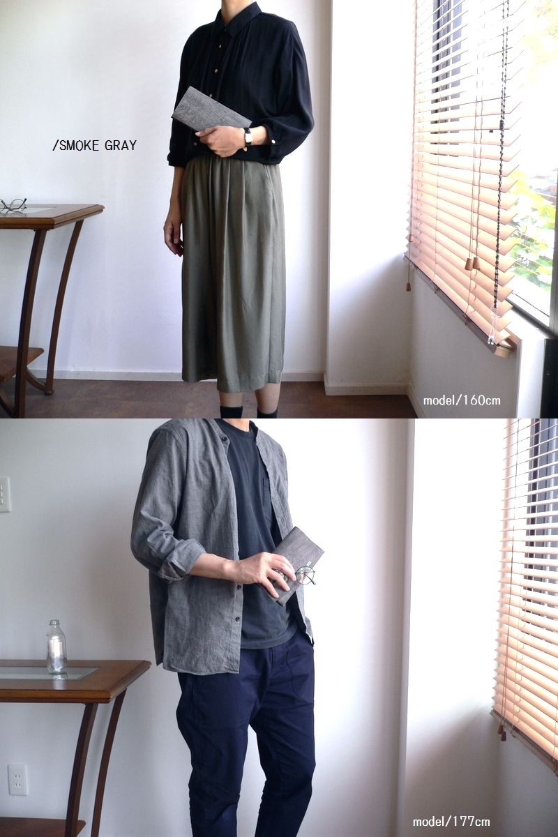所作（shosa） 長財布 ロングウォレット スモーキングレー 水墨画 曇天