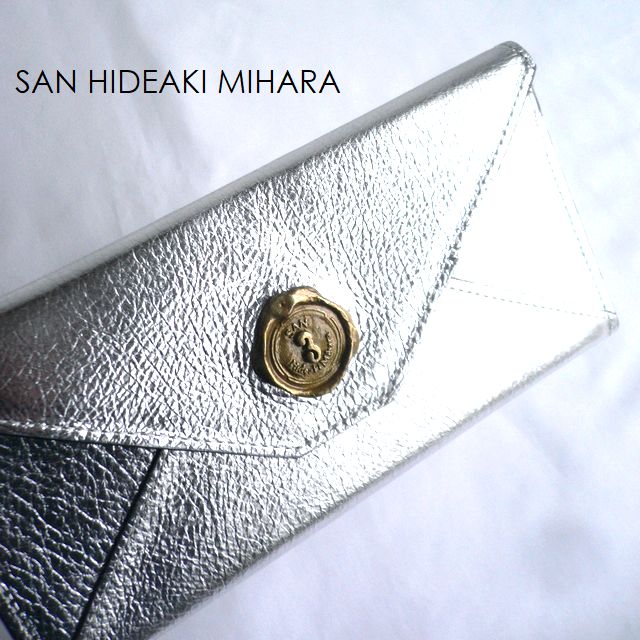 SAN HIDEAKI MIHARA（サンヒデアキミハラ） ノベルティ 牛革 箔押し