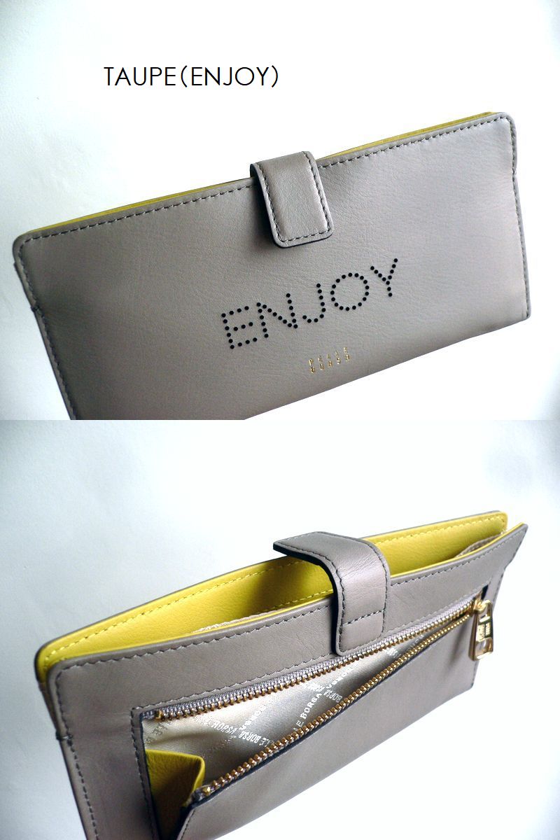 PELLE BORSA ペレボルサ 長財布 メッセージ ロゴ スリム